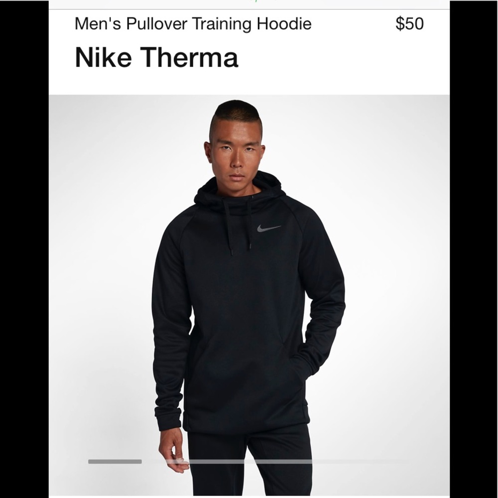 Nike Men’s Black Therma Fit Hoodie Sweatshirt